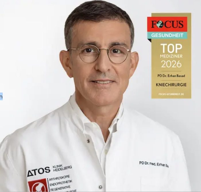 PD Dr. med. Erhan Basad, ausgezeichnet als FOCUS Top-Mediziner 2026 Kniechirurgie